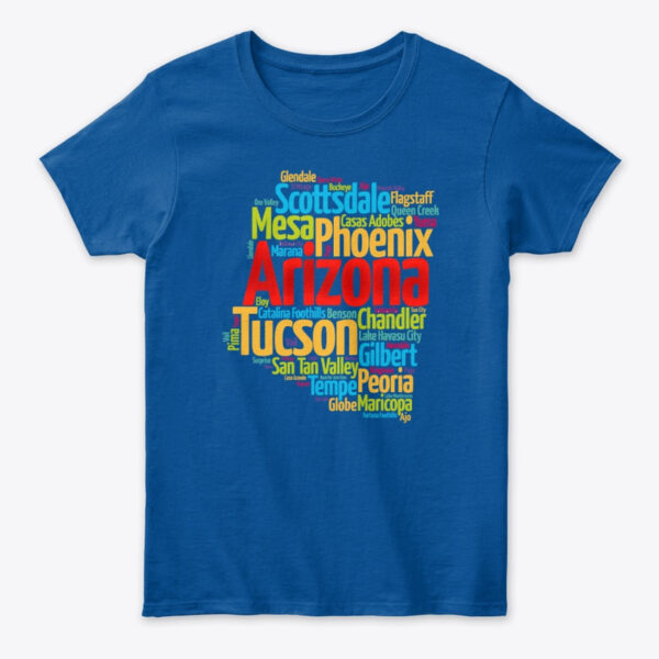 Inside Arizona State Word Cloud Women's Classic Tee - Image 5