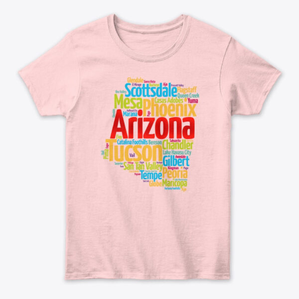 Inside Arizona State Word Cloud Women's Classic Tee - Image 3