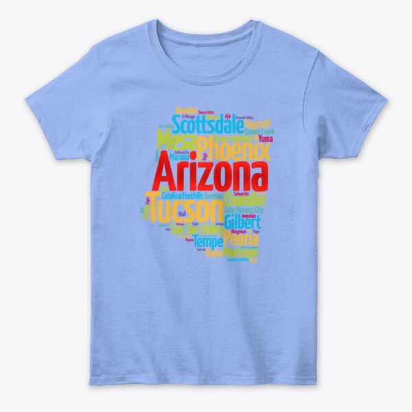 Inside Arizona State Word Cloud Women's Classic Tee - Image 4